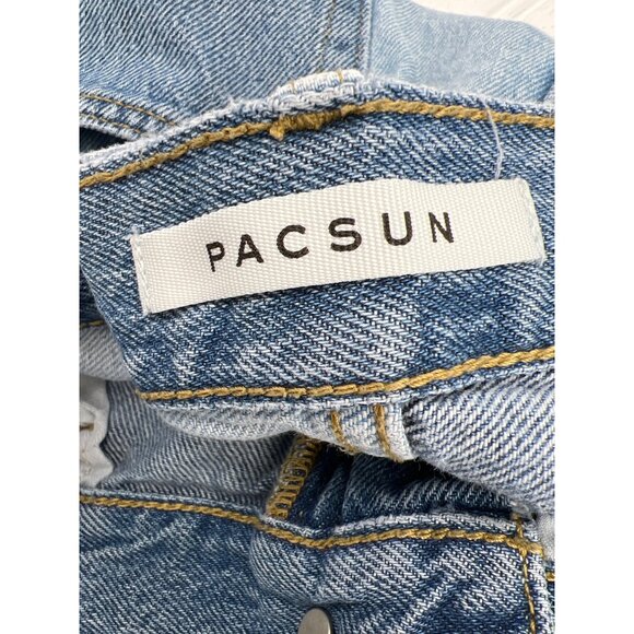 Pacsun Mens Slim Taper Patchwork Jeans Size 31x32 Blue Denim - Picture 4 of 11
